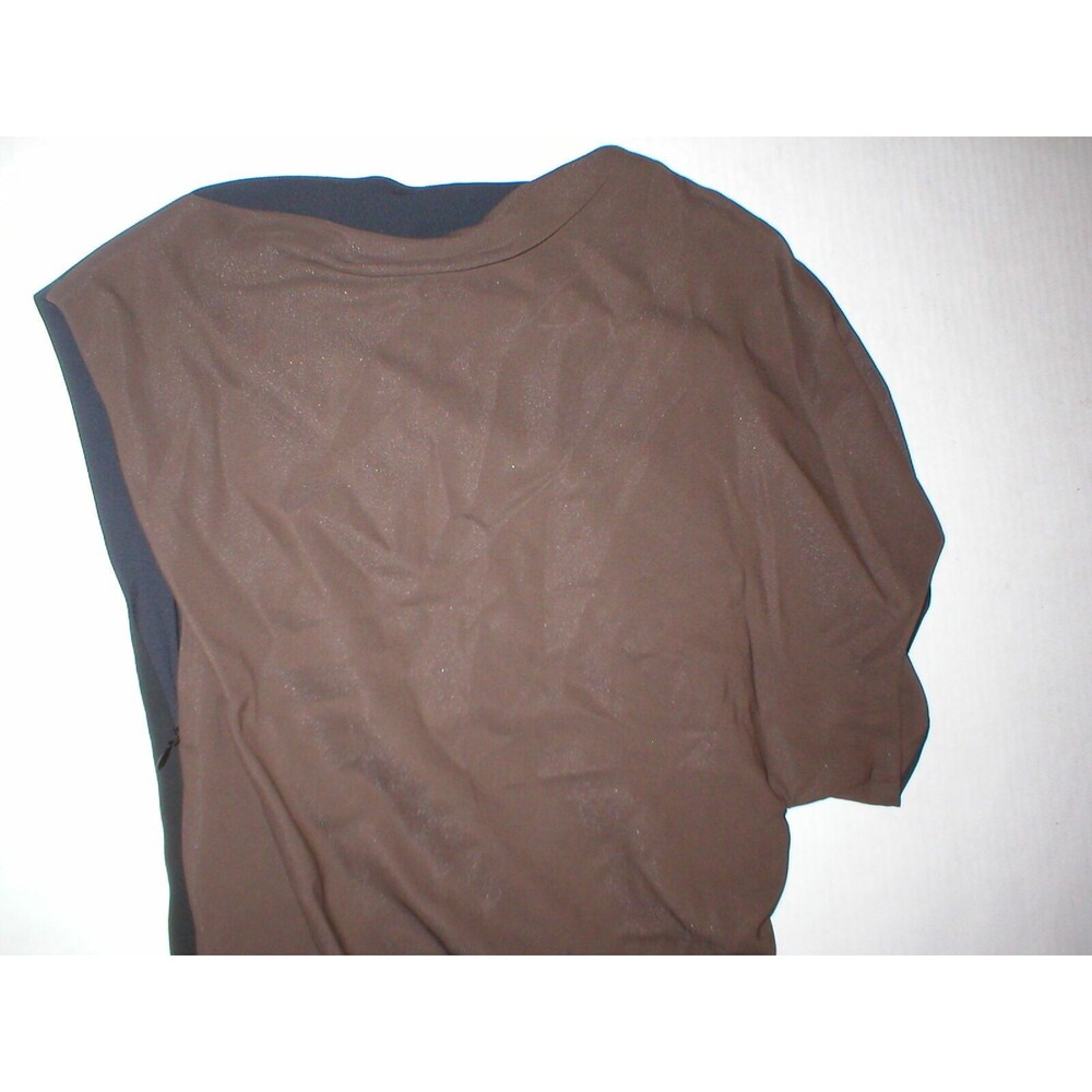 New Womens 4 6 NWT Balenciaga Paris Dress Designer 40 Italy Black Brown Silk Wor - Picture 9 of 12